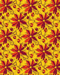 Vibrant Crimson Floral Swirl Garden Rug