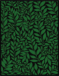 Emerald Green Leafy Vine Rug
