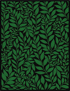 Emerald Green Leafy Vine Rug