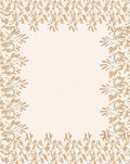 Neutral Cream Floral Border Rug
