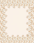 Neutral Cream Floral Border Rug