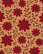 Crimson Floral Vine Meadow Rug