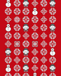 Christmas Snowmen Snowflake Pattern Rug