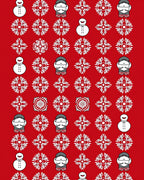 Christmas Snowmen Snowflake Pattern Rug