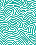 Aqua Modern Wavy Lines Rug