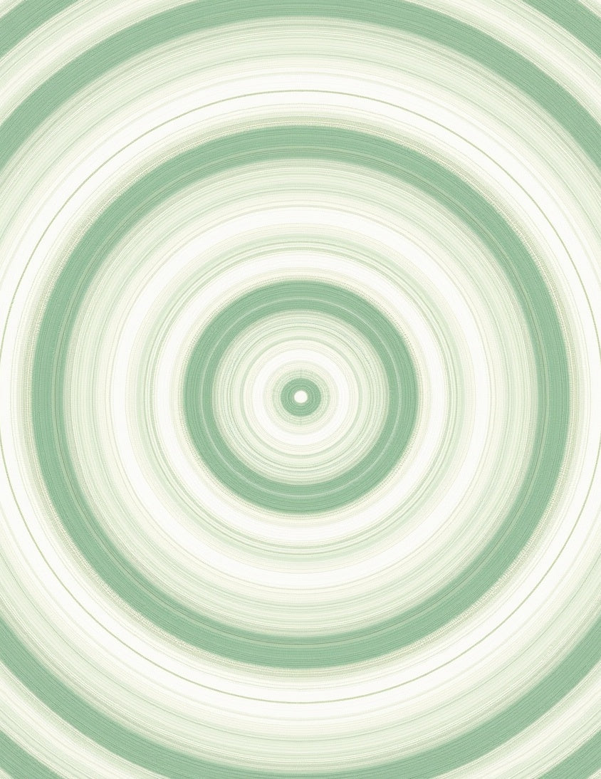 Sage Green Concentric Circles Rug