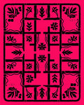 Bold Pink Floral Lattice Artwork Rug