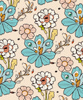 Pastel Daisy Floral Illustration Rug