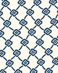 Navy Blue Quatrefoil Lattice Rug