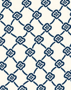 Navy Blue Quatrefoil Lattice Rug