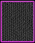 Pink Geometric Overlay Leather Rug