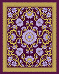 Purple Floral Garden Medallion Rug