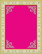 Vibrant Magenta Floral Border Rug