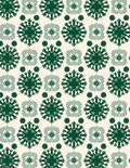 Emerald Snowflakes on Cream Background Rug