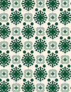 Emerald Snowflakes on Cream Background Rug