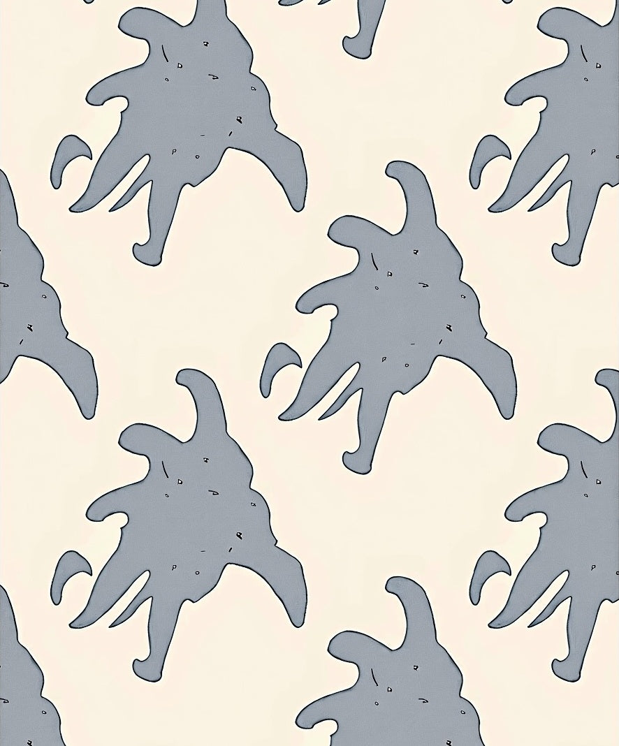 Amorphous Grey Organic Shape Rug