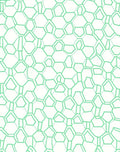 Mint Green Organic Cell Network Rug