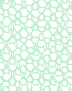 Mint Green Organic Cell Network Rug