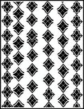 Bold Black Diamond Grid Rug