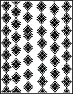 Bold Black Diamond Grid Rug