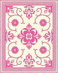 Vibrant Pink Floral Baroque Rug