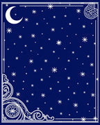 Midnight Celestial Crescent Star Rug