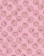 Pink Shell Swirl Outline Rug
