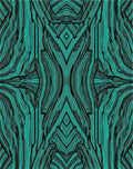 Teal Black Organic Woven Symmetry Rug