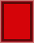 Bold Crimson Bordered Square Rug