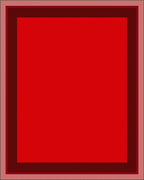 Bold Crimson Bordered Square Rug