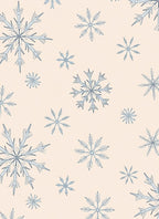 Light Blue Snowflake Scatter Rug