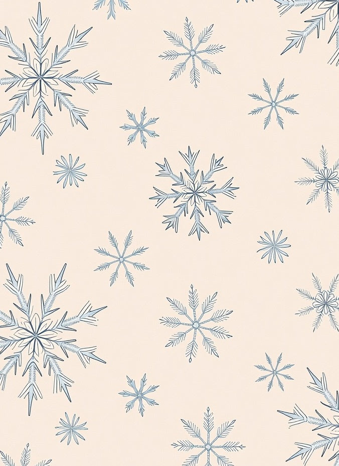 Light Blue Snowflake Scatter Rug