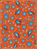 Charming Blue Birds Floral Vine Rug