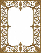 Antique Gold Floral Swirl Accents Rug