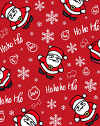 Ho Ho Ho Santa Snowflakes Rug