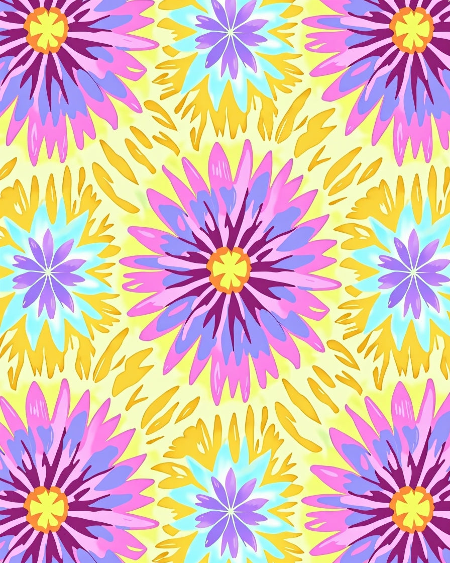 Vibrant Multi Color Floralburst Rug