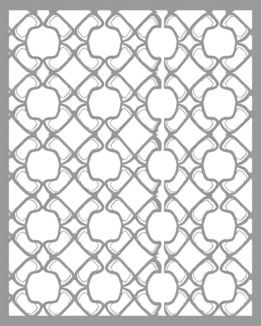 Gray Intertwined Abstract Geometric Rug