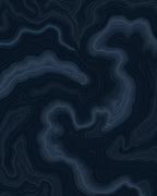 Deep Blue Topographic Contour Rug