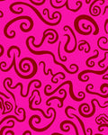 Vibrant Pink Swirling Curls Rug