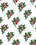 Christmas Holly Berry Sprig Repeat Rug