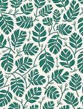 Deep Emerald Foliage Branch Art Rug