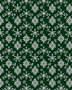White Snowflake Forest Holiday Rug