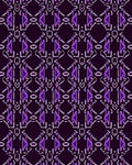 Deep Purple Geometric Abstract Medallion Rug