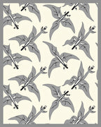 Gray Flying Creature Repeating Pattern Rug