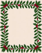 Festive Green Fir Boughs Red Bows Rug