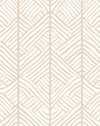 Organic Cream Geometric Abstract Rug