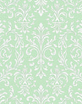Subtle Mint Acanthus Scroll Rug