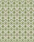 Ornate Green Floral Arch Medallion Rug
