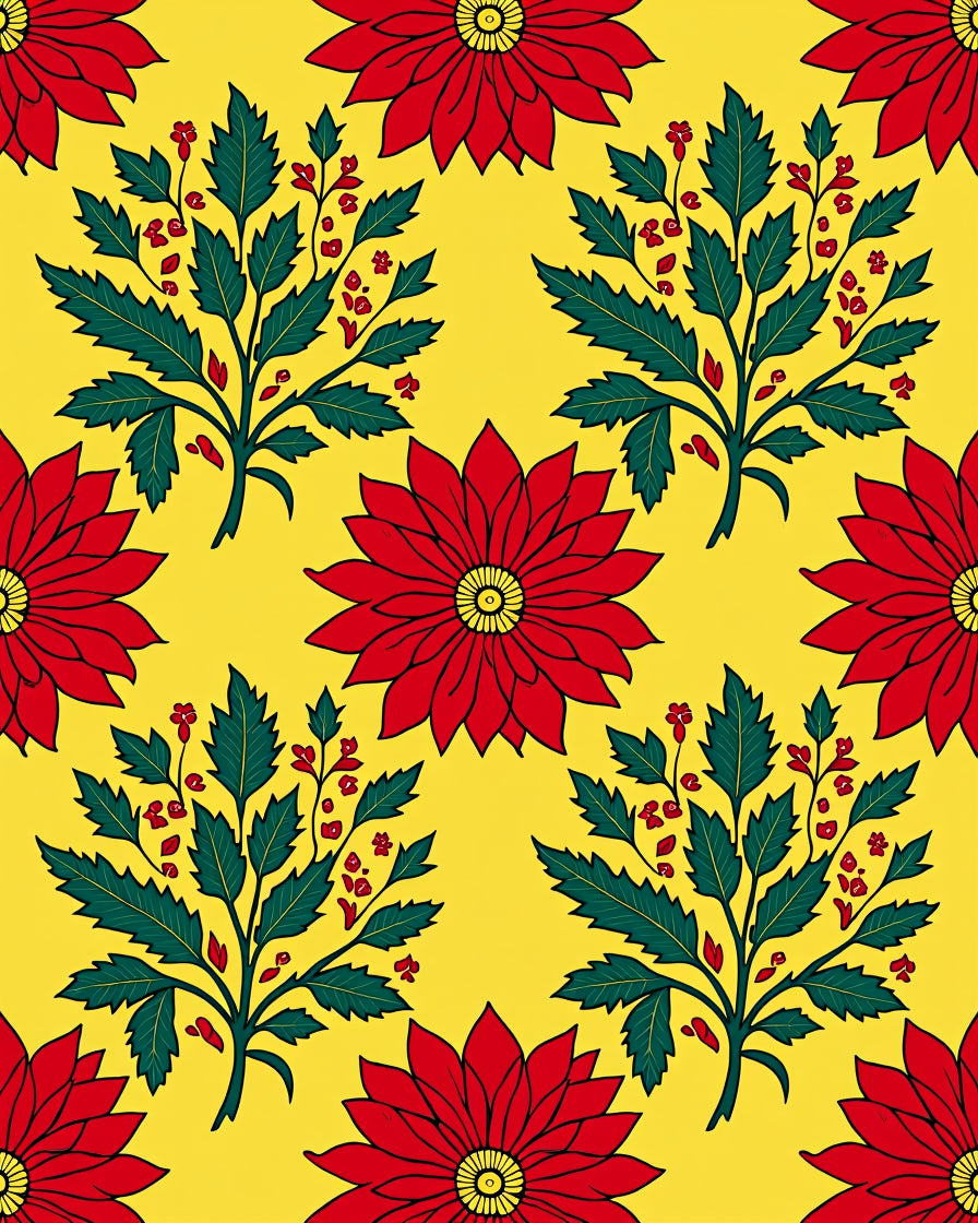 Scarlit Blooms Emerald Botanical Accent Rug