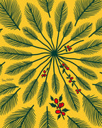 Yellow Pine Needle Medallion Rug